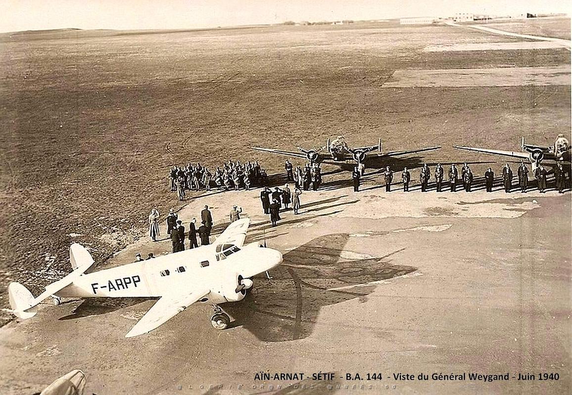 Ain-Arnat-Setif - B.A. 144 - Visite Weygand - Vue aerienne - 1940 - .jpg